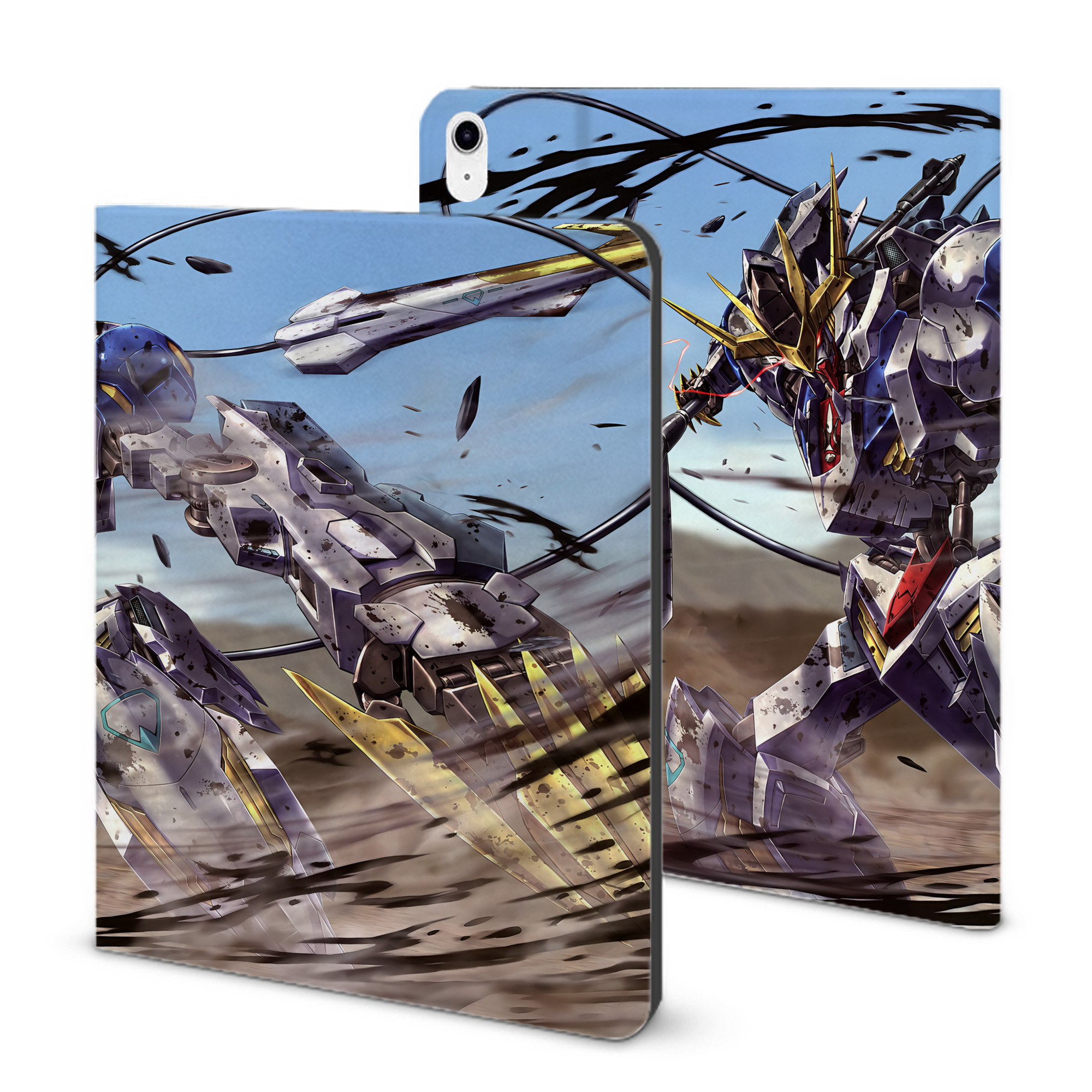 （画像用） 機動戦士ガンダム Mobile Suit Gundam IPad ケース ブック型 PUレザー TPU 耐衝撃 軽量 薄型 ペン収納なし 全面保護 IPad 各モデル対応